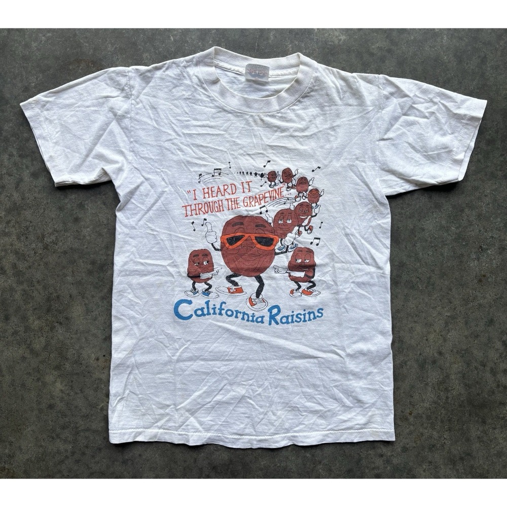 VTG 80s California Raisins T-Shirt Single Stitch Music Cartoon Tee Size Small